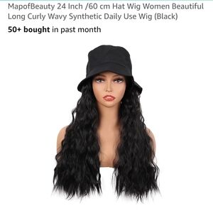 Black Long Curly Wig for Women
